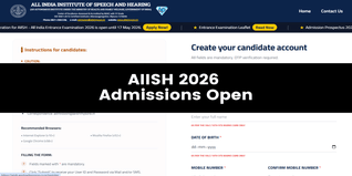 AIISH Entrance Exam 2026 Registration Open; Application Deadline May 17-Jun 30